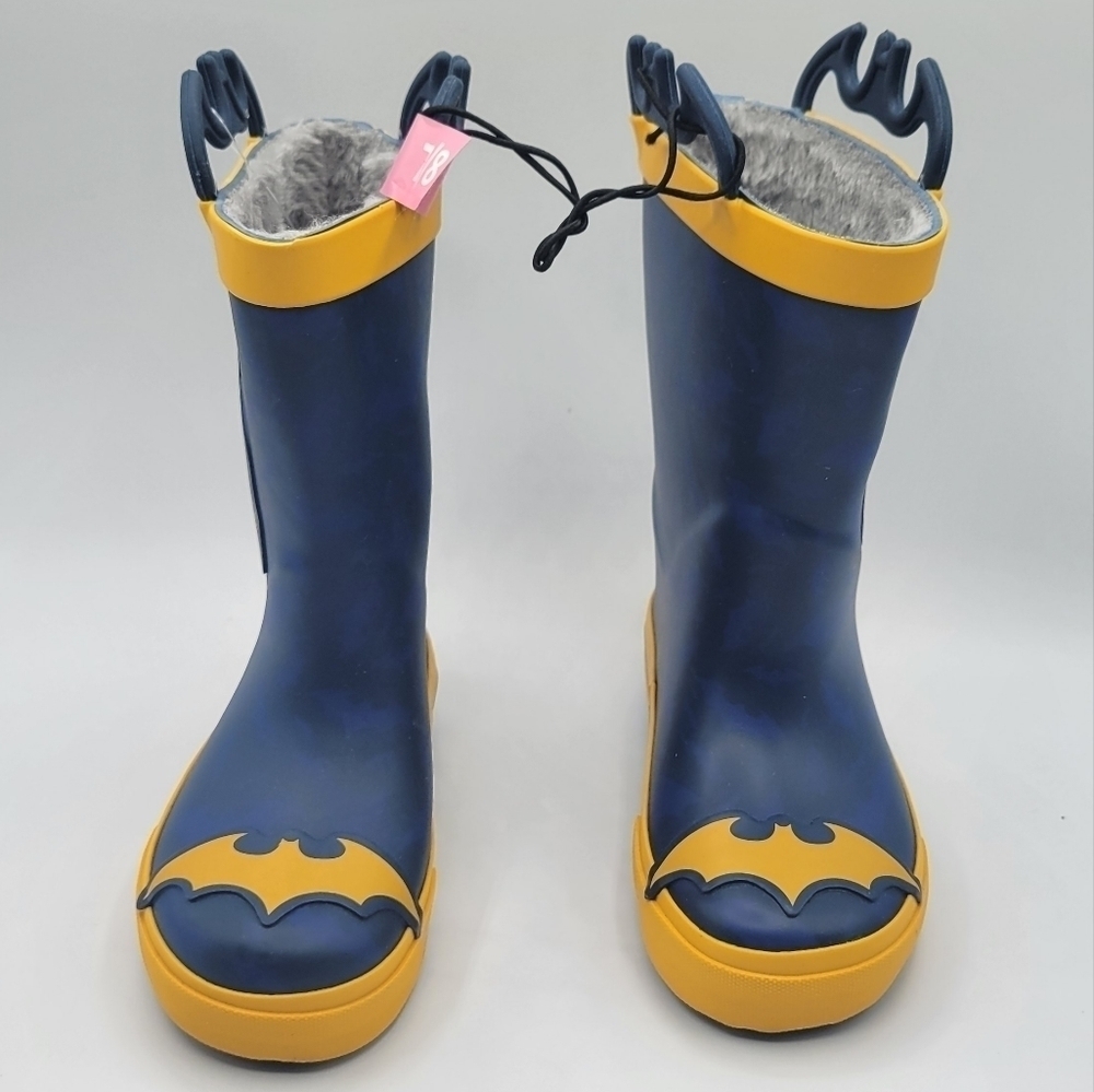 Western Chief Batman Faux Fur Lined Rain Boot 7 / 8 - Picture 2 of 10